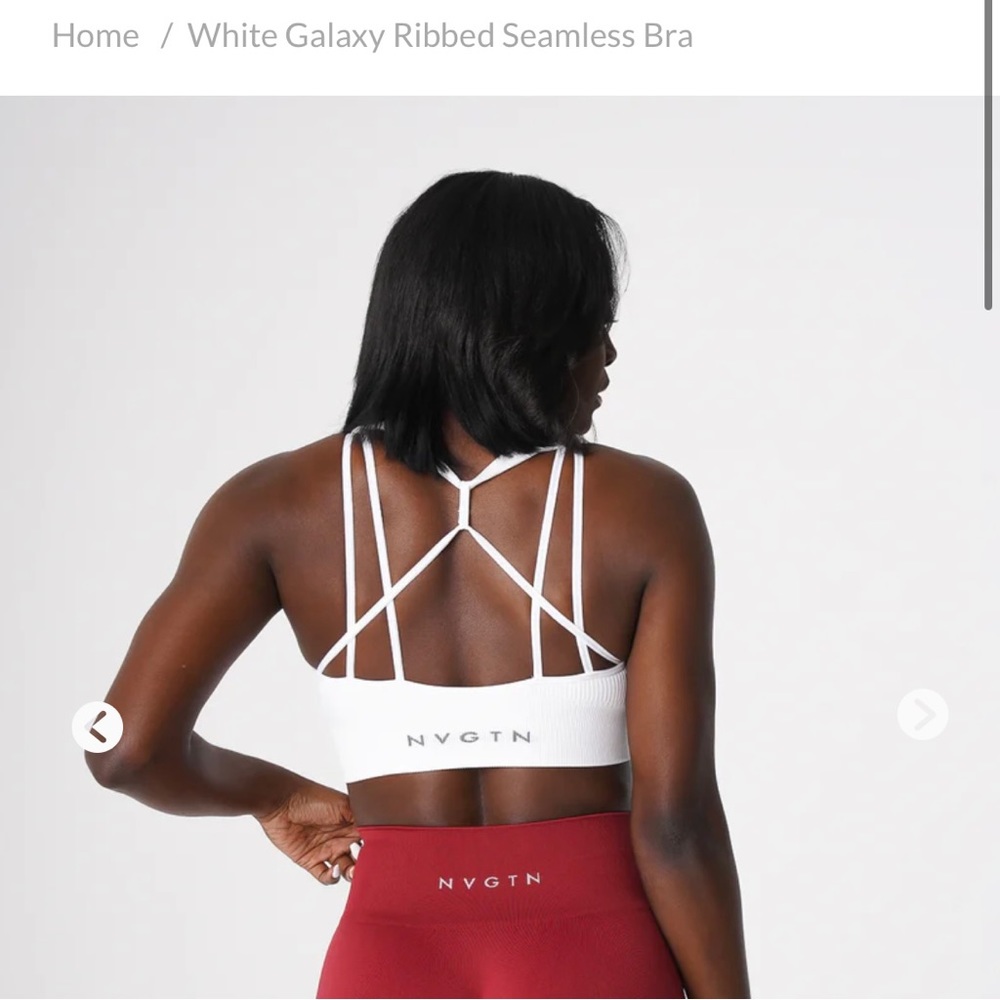 NVGTN white galaxy seamless sports bra